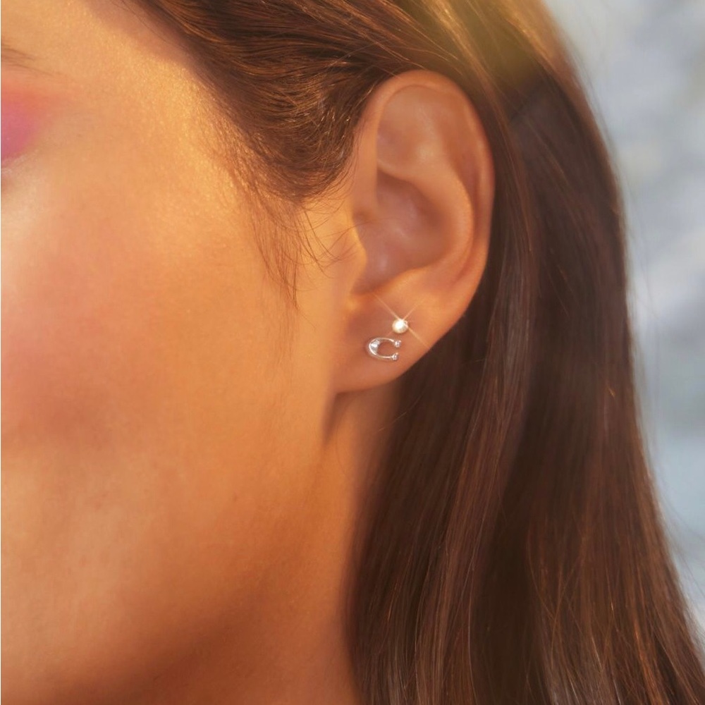 Coach Signature C Stud Earrings Set - Picture 2 of 3